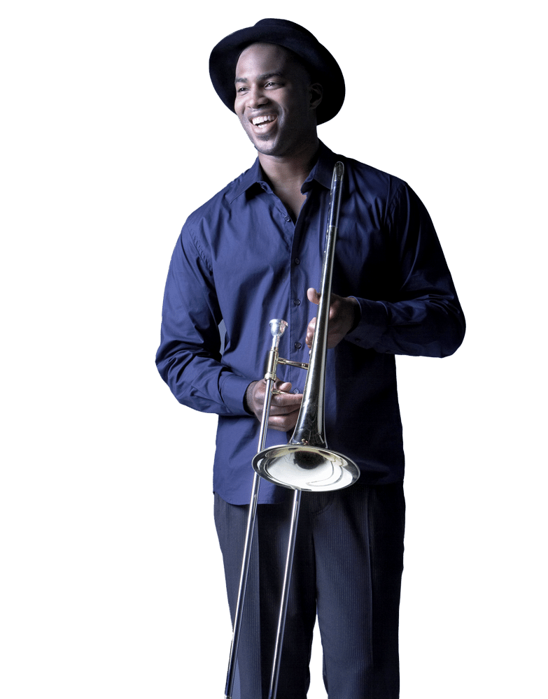 young trombone player