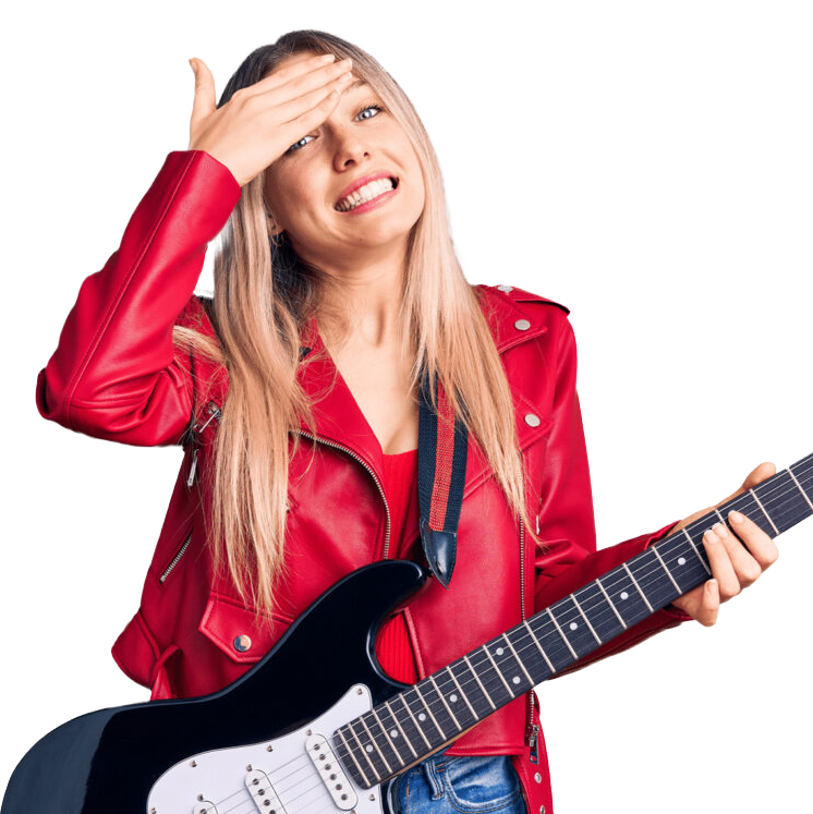 Student guitarist preparing for auditions with music college admissions help